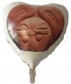 Folien-Ballon 45 cm Herz mehrfarbiger Werbe-Druck