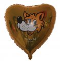 Folien-Ballon 45 cm Herzform mehrfarbiger Druck