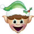 Weihnachts-Luft-Ballon als Elfe-Kopf