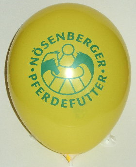 gelber Luftballon 1-seitig 1-farbig bedruckt