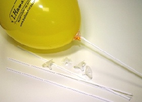 Ballon-Pastikstäbe. Halte-Stab ohne verknoten
