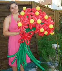 Blumenstrauß aus Modellier-Ballons