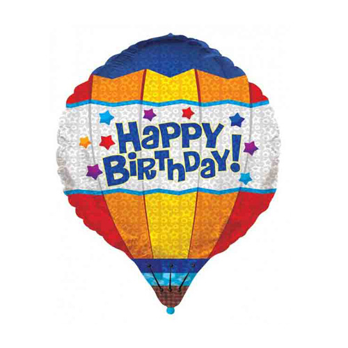 Folien-Ballon als 3D-Form mit Happy Birthday Aufdruck